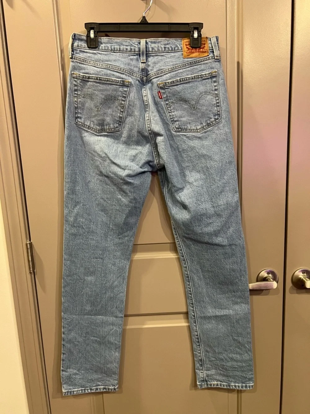 Levi's 501 Faded Light Blue Slim Straight Jeans